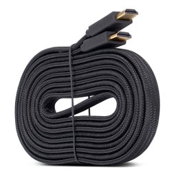 Cabo Hdmi 15 Metros Flat Gold 19p Ultrahd Banhado Ouro Nylon - 1