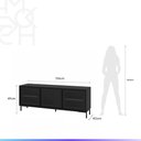 Ver imagem 6 de Rack para TV até 55" 3 Portas com Vidro Vitria 135 cm - Preto