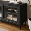 Ver imagem 3 de Rack para TV até 55" 3 Portas com Vidro Vitria 135 cm - Preto