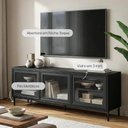 Ver imagem 2 de Rack para TV até 55" 3 Portas com Vidro Vitria 135 cm - Preto
