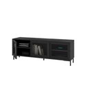 Ver imagem 4 de Rack para TV até 55" 3 Portas com Vidro Vitria 135 cm - Preto