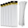 5 Pacotes Com 50 Abraçadeiras Lacre De Nylon Enforca Gato Cinta Plástica 4,8 x 400mm Fita Hellerman  - 1