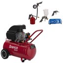 Ver imagem 1 de Compressor de Ar 50 Litros 2,1 Hp 8 Pés 220v Branco Motores + Kit Pintura de Ar com 5 Peças