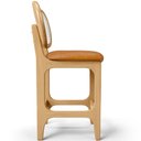 Ver imagem 6 de Kit 4 Banquetas Baixa Bar Cozinha Sala de Jantar Betta L02 Mel Tela Couríssimo Whisky - Lyam Decor