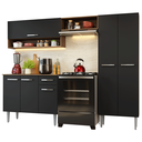 Ver imagem 2 de Armário de Cozinha Completa 220 cm Rustic/Preto Deli Madesa 01