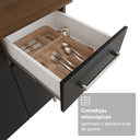 Ver imagem 7 de Armário de Cozinha Completa 220 cm Rustic/Preto Deli Madesa 01