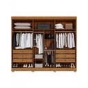 Ver imagem 5 de Guarda Roupa Casal Crsal 6 Portas de Bater 6 Gavetas MDF Cinamomo Multimóveis 274cm