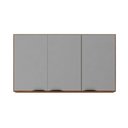 Ver imagem 1 de Armário Aéreo Firenze 120cm 3 Portas 94331 Demóbile Amendola Touch e Nude