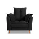 Ver imagem 4 de Poltrona Confortável para Amamentação com Puff Fibras Macias Preto