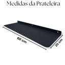 Ver imagem 6 de Prateleira de Parede 60cm Multiuso Organização Sapatos + Cabideiro 60cm Arara para Roupas Preto