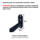 Ver imagem 7 de Prateleira de Parede 60cm Multiuso Organização Sapatos + Cabideiro 60cm Arara para Roupas Preto