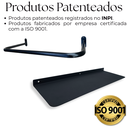 Ver imagem 2 de Prateleira de Parede 60cm Multiuso Organização Sapatos + Cabideiro 60cm Arara para Roupas Preto