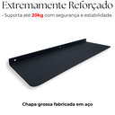 Ver mais imagens de Prateleira de Parede 60cm Multiuso Organização Sapatos + Cabideiro 60cm Arara para Roupas Preto