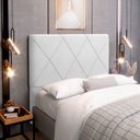 Ver imagem 6 de Cabeceira Cama Box Casal Queen Size Mel 160cm com Frame Sintético Branco - Desk Design