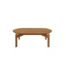 Mesa de Centro Sala Lizz Oblonga com Pés de Madeira Maciça Cedro Cedro - 1