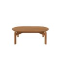 Ver imagem 1 de Mesa de Centro Sala Lizz Oblonga com Pés de Madeira Maciça Cedro Cedro