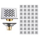 Ver imagem 1 de Ralo 10x10 Inox Kit 40 Uni Banheiro Anti Odor Cozinha Anti Inseto Lavabo Varanda Quintal Higienico R