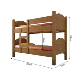 Beliche Multifuncional Premium que Vira 2 Camas Madrid com Grades de Proteção - Amêndoa - 4
