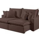 Ver imagem 2 de Sofá Retrátil e Reclinável 2 Lugares M-196 2,10m Molas Ensacadas Pillow Top Almofadas Estofados Mart