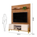 Ver imagem 6 de Bancada Cher e Painel Trento para Tv até 65 Polegadas 183x240cm Off White Freijó- Mabe Magazine