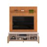 Bancada Cher e Painel Trento para Tv até 65 Polegadas 183x240cm Off White Freijó- Mabe Magazine - 3