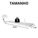Ver imagem 4 de Prateleira Branca Industrial 100x15cm MDF com Suporte Mão Francesa de Parede Multiuso Decorativa