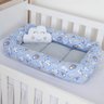 Kit Ninho Redutor de Berço 2 peças Bichinhos Azul e Cinza + Travesseiro Anti-Reluxo P - 2