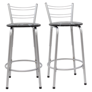 Kit 2 Banquetas para Balcão Flórida Prata 60cm Cozinha Gourmet Bistrô Bancada Piscina Área de Lazer