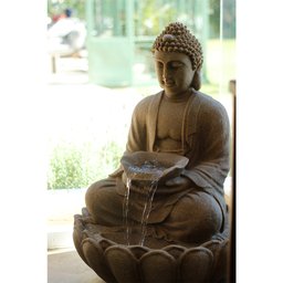 Fonte de Aguá Buda Flor de Lotus Cascata Decorativa Grande - 5