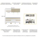 Ver imagem 4 de Armário de Cozinha Compacta 190cm com Leds Veneza Up Multimóveis V2031 Branco/Dourado