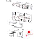 Ver imagem 5 de Armário de Cozinha Compacta 190cm com Leds Veneza Up Multimóveis V2031 Branco/Dourado