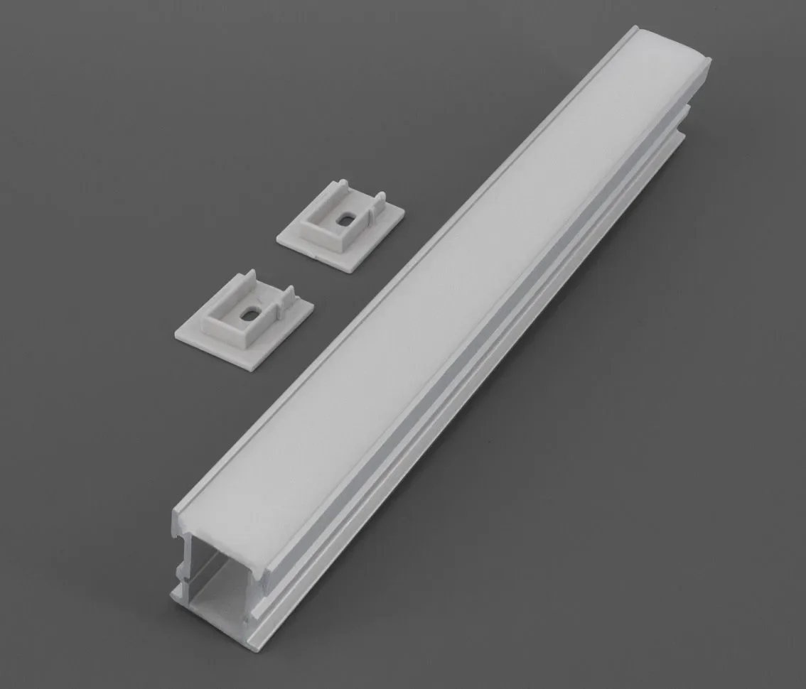 Ver imagem 3 de Perfil Fita Led Piso Solo 2 Metros 22x26mm Alumínio Difusor Fosco Ip65 R11