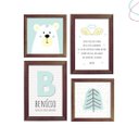 Ver imagem 3 de 4 Quadros Decorativos Infantil Escandinavo Urso da Montanha:pinus