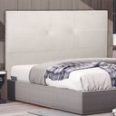 Ver imagem 1 de Cabeceira Cama Box Queen Poliana 160 Cm Suede Bege Claro - MV Estofados Shop