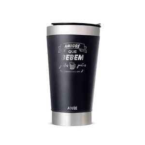 Copo Térmico Aduze Amigos que Bebem Juntos 500ml - Preto