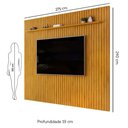 Ver imagem 3 de Painel Suspenso para TV Trento 275,7 Ripado Cedro - DJ Móveis