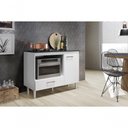 Ver imagem 3 de Balcão para Cooktop Slim 1 Porta 1 Gaveta Branco Uv