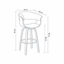 Ver imagem 2 de Kit 2 Banquetas Giratórias Estofadas Betim Rivatti