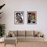 Sofá Beny com Chaise Esquerda, 1,40x2,60m, 4 Lugares, Linho, Base em Madeira. (bege) - 1