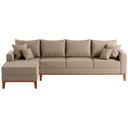 Ver imagem 4 de Sofá Beny com Chaise Esquerda, 1,40x2,60m, 4 Lugares, Linho, Base em Madeira.