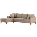 Ver imagem 3 de Sofá Beny com Chaise Esquerda, 1,40x2,60m, 4 Lugares, Linho, Base em Madeira.