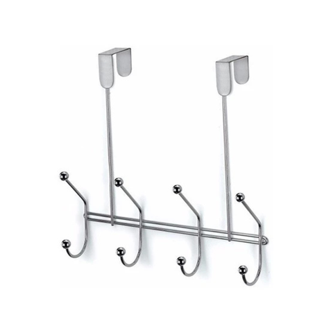 Cabide Maxx com 4 Ganchos para Porta Aço Cromado Niquelart