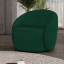 Ver imagem 2 de Poltrona Decorativa Orgânica Giratória Lua Bouclê Verde D03 - D’Rossi