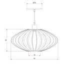 Ver imagem 2 de Luminária Lustre Pendente Electra D40 Cm Wood Filetes Preto