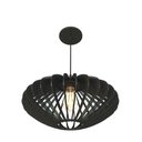 Ver imagem 1 de Luminária Lustre Pendente Electra D40 Cm Wood Filetes Preto