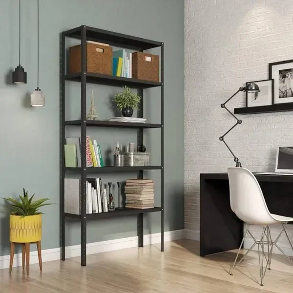 Ver imagem 4 de Kit 5 Estantes de Aço Modular 5 Prateleiras Fácil Montagem e Alta Durabilidade