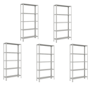 Ver imagem 1 de Kit 5 Estantes de Aço Modular 5 Prateleiras Fácil Montagem e Alta Durabilidade