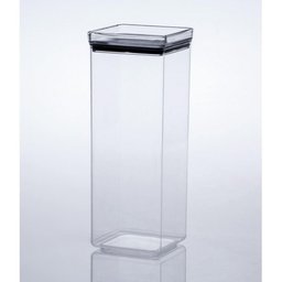 Conjunto 2 Potes Hermético Quadrado Lumini Empilhável 2200ml Paramount Kit 2 Paramount 1163 Transpar - 2