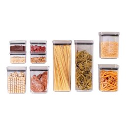 Conjunto 2 Potes Hermético Quadrado Lumini Empilhável 2200ml Paramount Kit 2 Paramount 1163 Transpar - 4