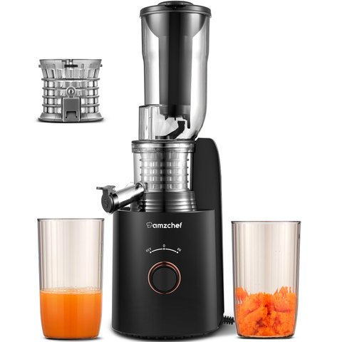 Espremedor Amzchef Masticador Lento 250w, Alta Extração de Suco (azul)